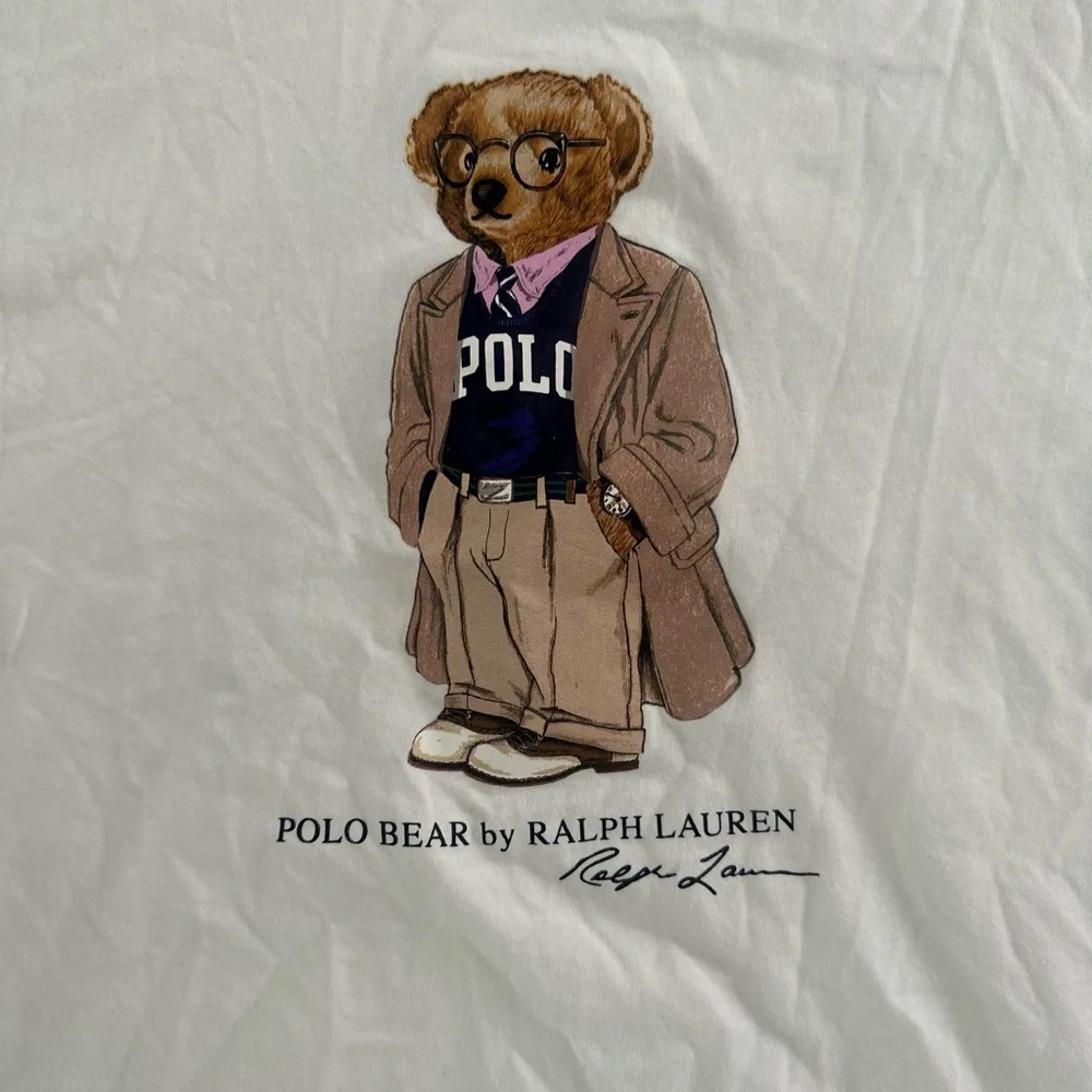 Polo by Ralph Lauren White Tee with Polo Bear Graphic